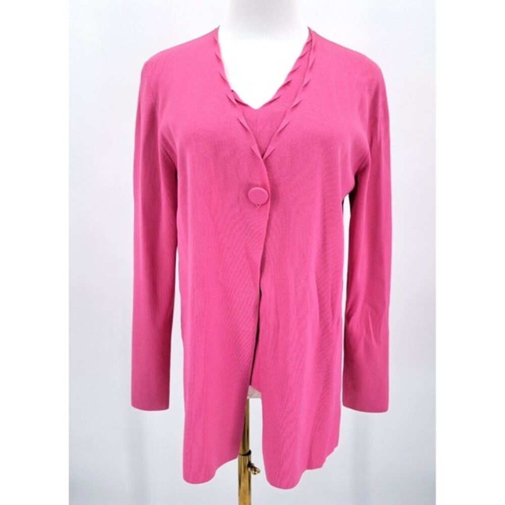 Lafayette 148 Tank Top And Cardigan Sweater Barbie‎ Pink Knit Size Medium M